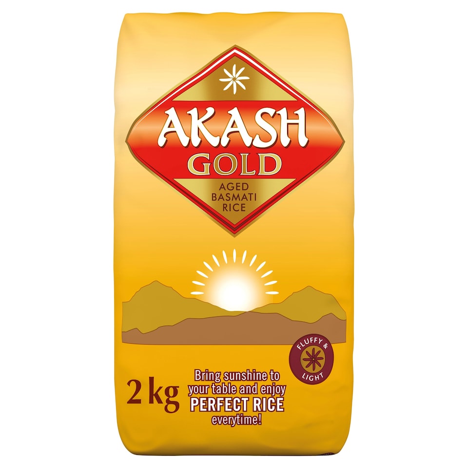 Akash Gold Basmati Rice 2Kg Tesco Groceries