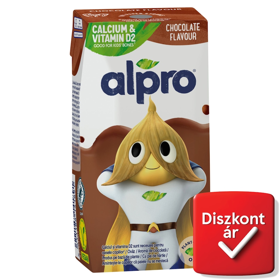 Alpro UHT csokoládéízű zabital hozzáadott kalciummal, jóddal, B2- és D2-vitaminnal 200 ml