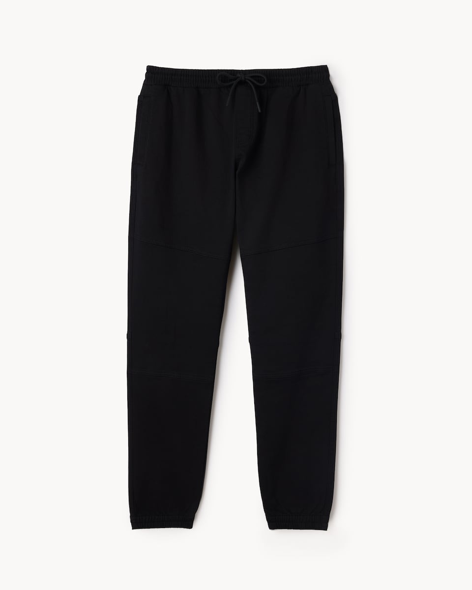 image 1 of F&F Cotton Rich Drawstring Joggers in Black
