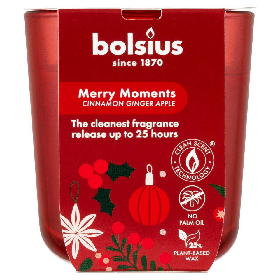Bolsius Merry Moments Cinnamon Ginger Apple Fragranced Candle