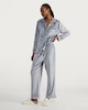 image 1 of F&F Velour Pocket Front Pyjama Set in Blue