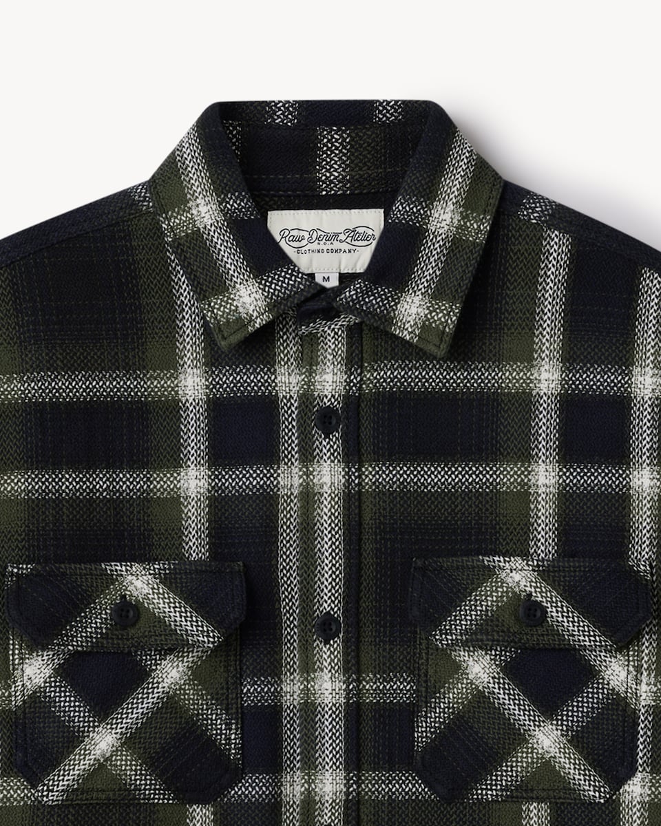 image 1 of RDA Pure Cotton Check Shirt in Green