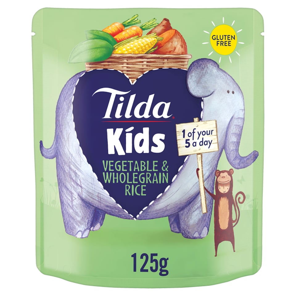 image 1 of Tilda Kids Vegetable & Wholegrain Rice 125G