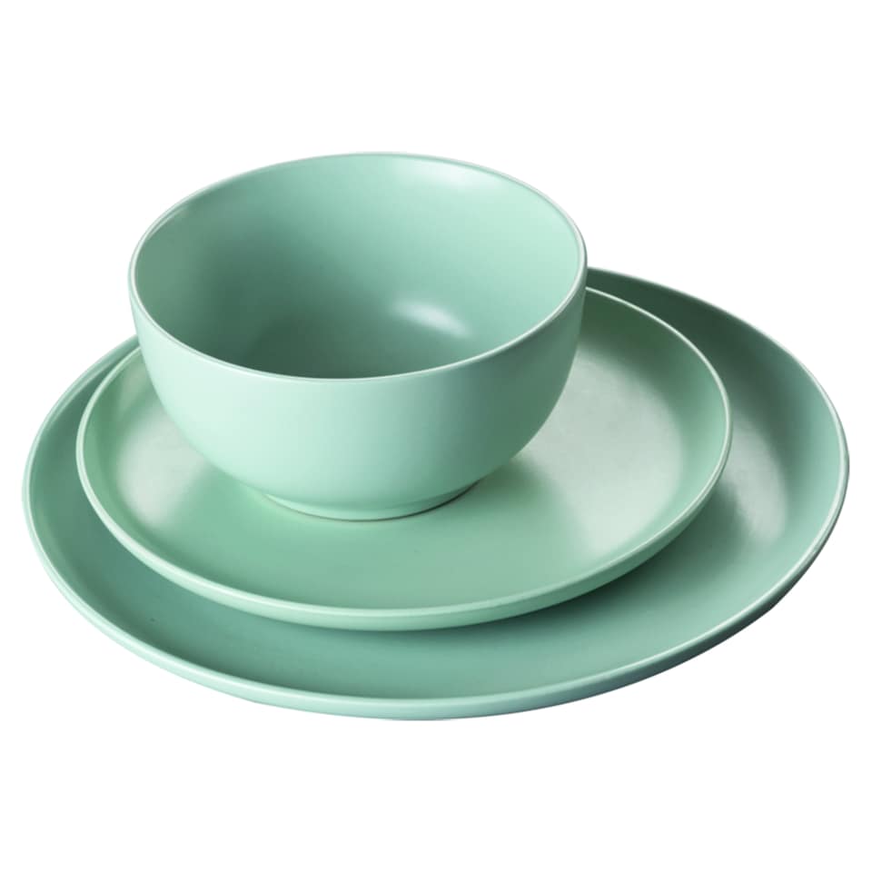 Tesco Home Turin étkészlet zöld 12 db-os 1. kép