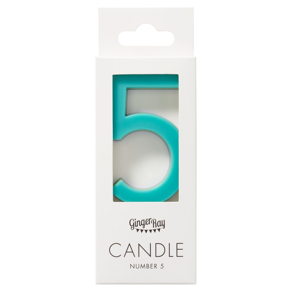 image 1 of Ginger Ray Rainbow Number 5 Candle