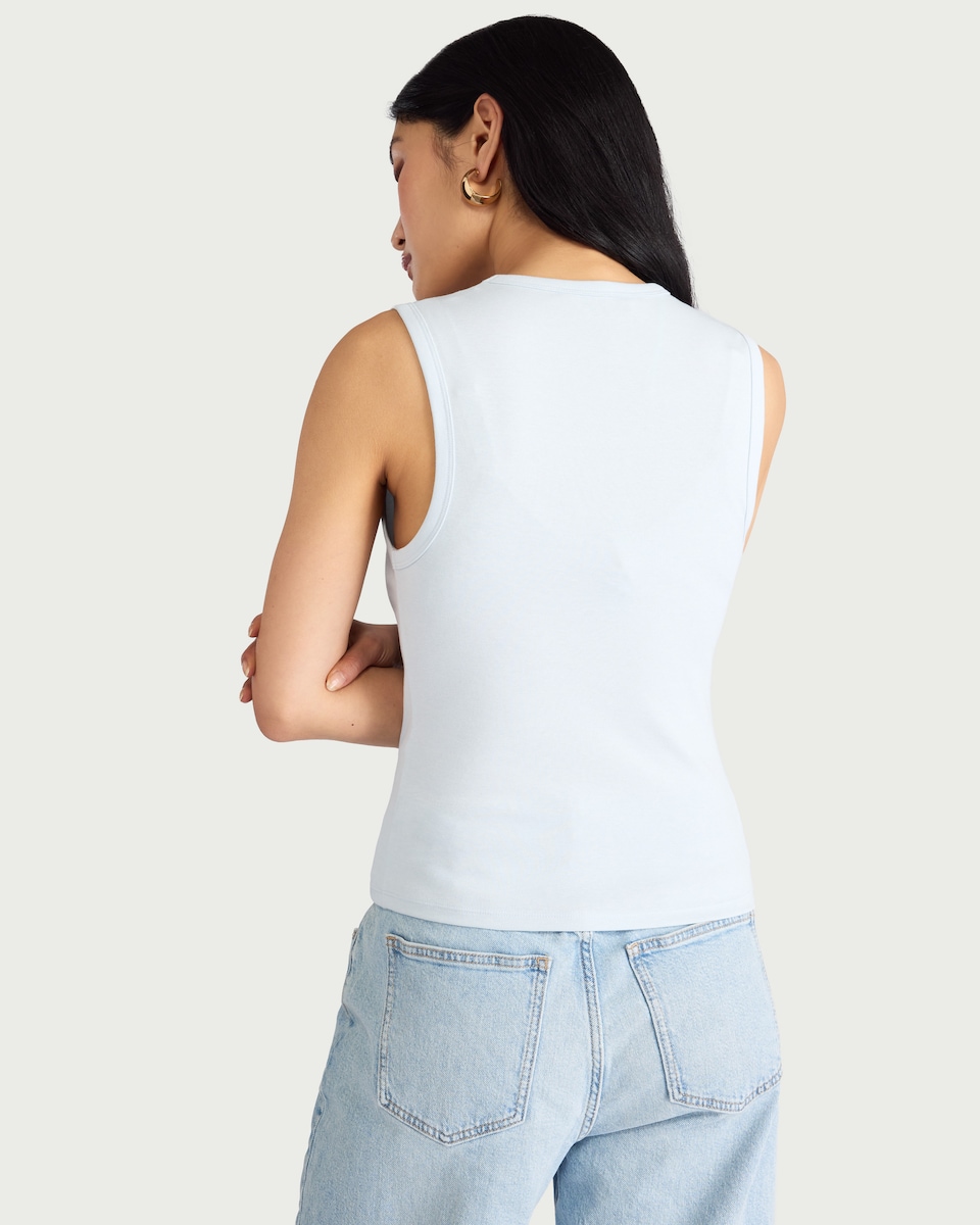 image 1 of F&F V-Neck Vest in Blue