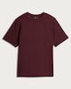 image 4 of F&F Pure Cotton Heavyweight Crew Neck T-Shirt in Burgundy