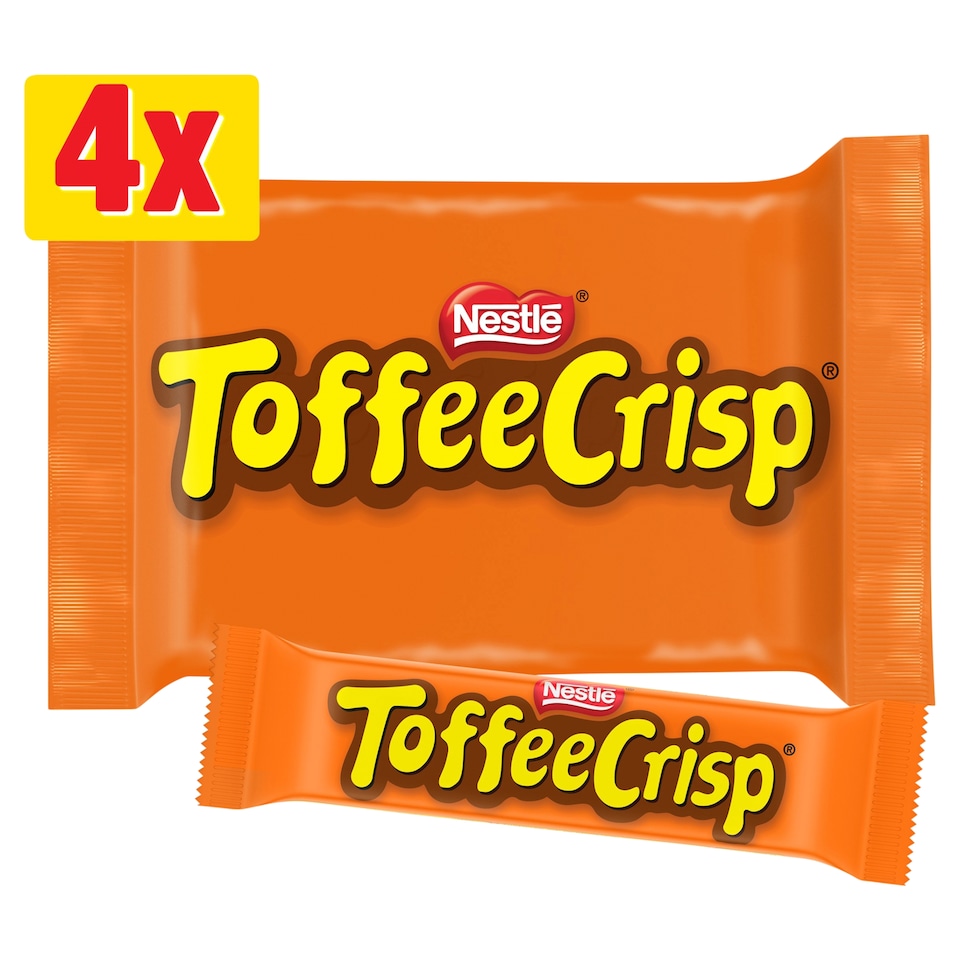 image 1 of Toffee Crisp Milk Chocolate Bar Multipack 38g 4 Pack