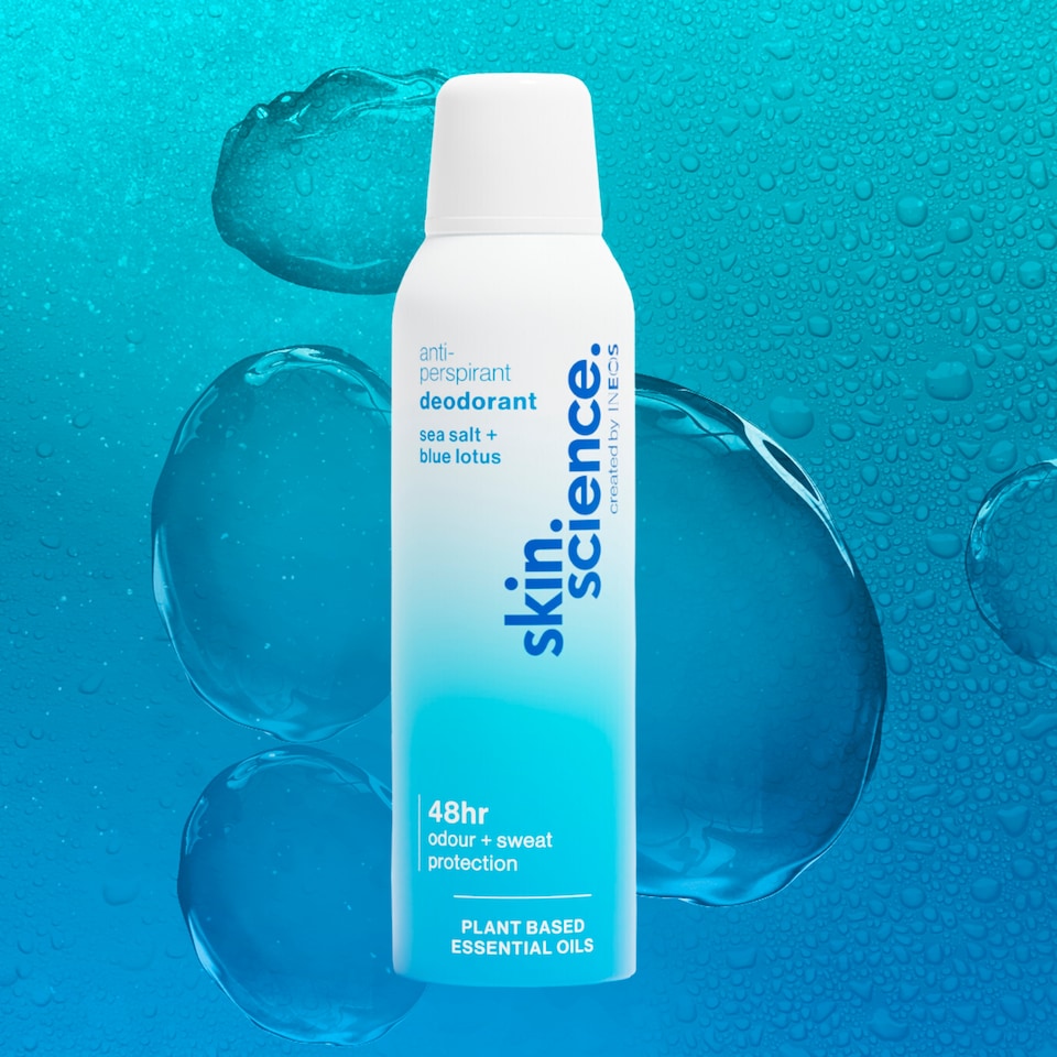 image 1 of INEOS Skin Science Sea Salt + Blue Lotus Antiperspirant Deodorant Aerosol 200ml