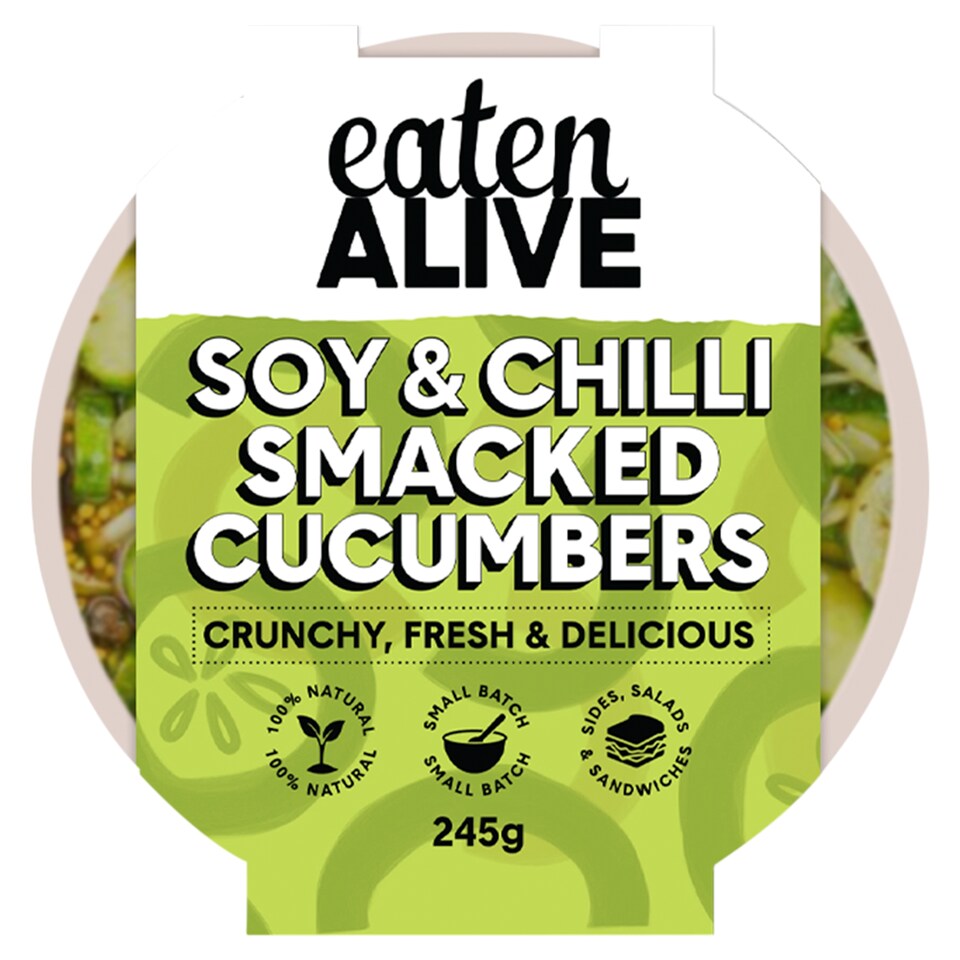 image 1 of Eaten Alive Soy & Chilli Smacked Cucumbers 245g