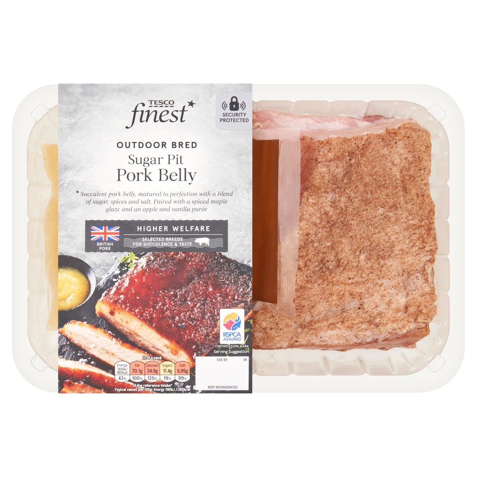 Tesco Finest Sugar Pit Pork Belly 650g