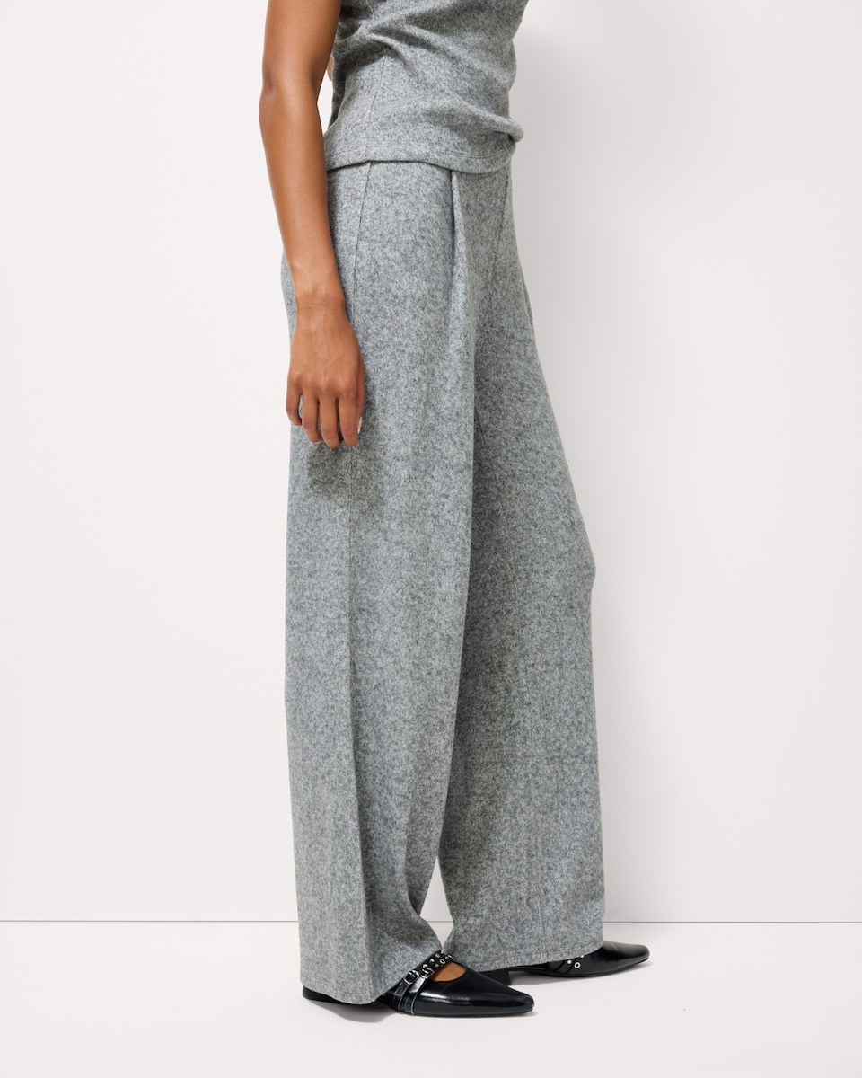 image 1 of F&F Brushed Wide Leg Co-ord Trousers in Grey