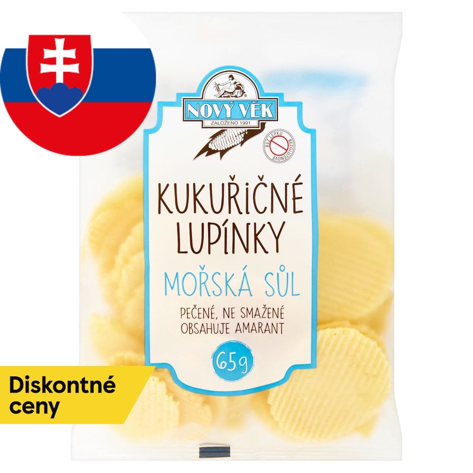 obrázok 1 z Nový Věk Kukuričné lupienky s morskou soľou 65 g