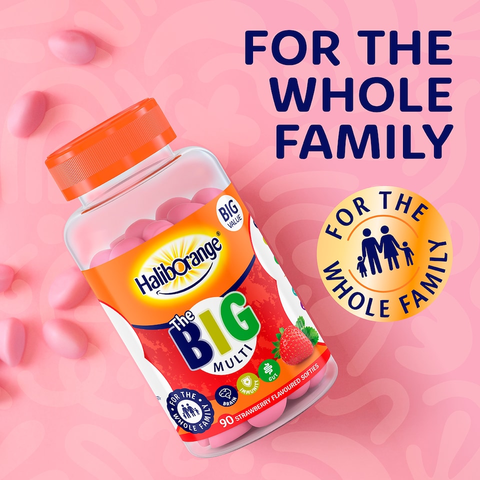 image 1 of Haliborange The Big Multi Softies - Strawberry Flavour 90s