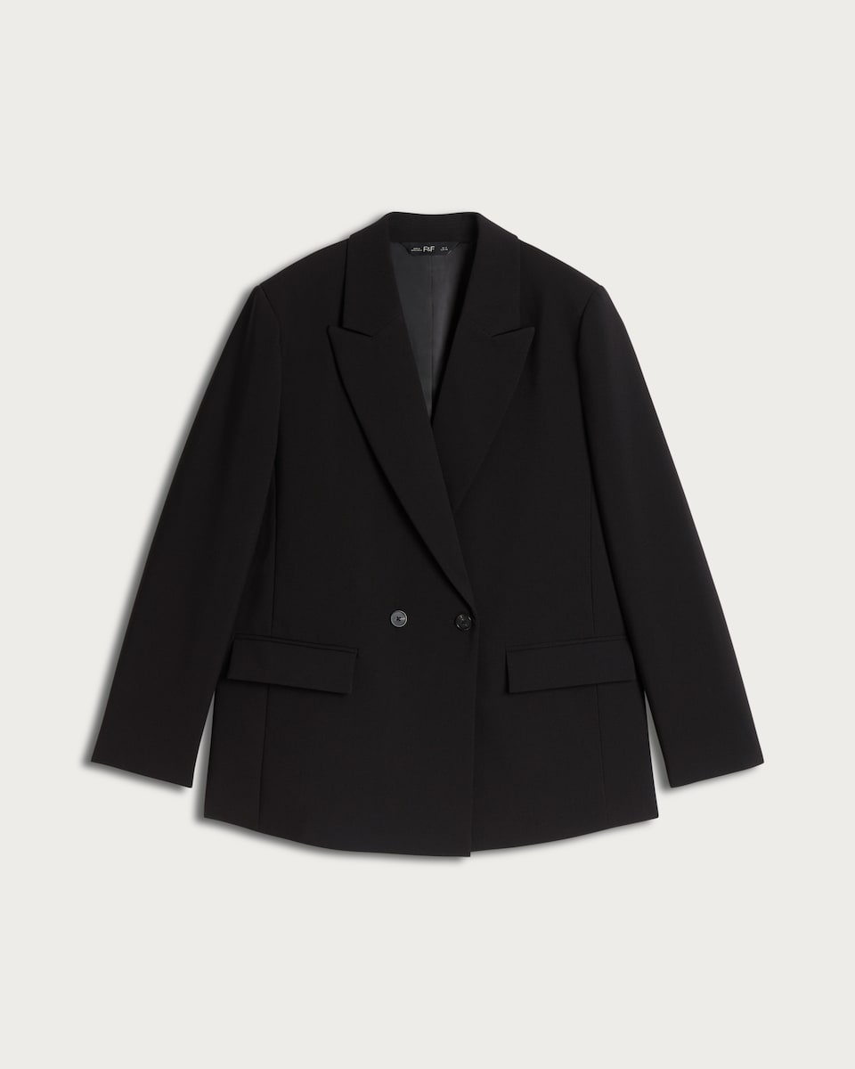 image 1 of F&F Double Breasted Blazer in Black
