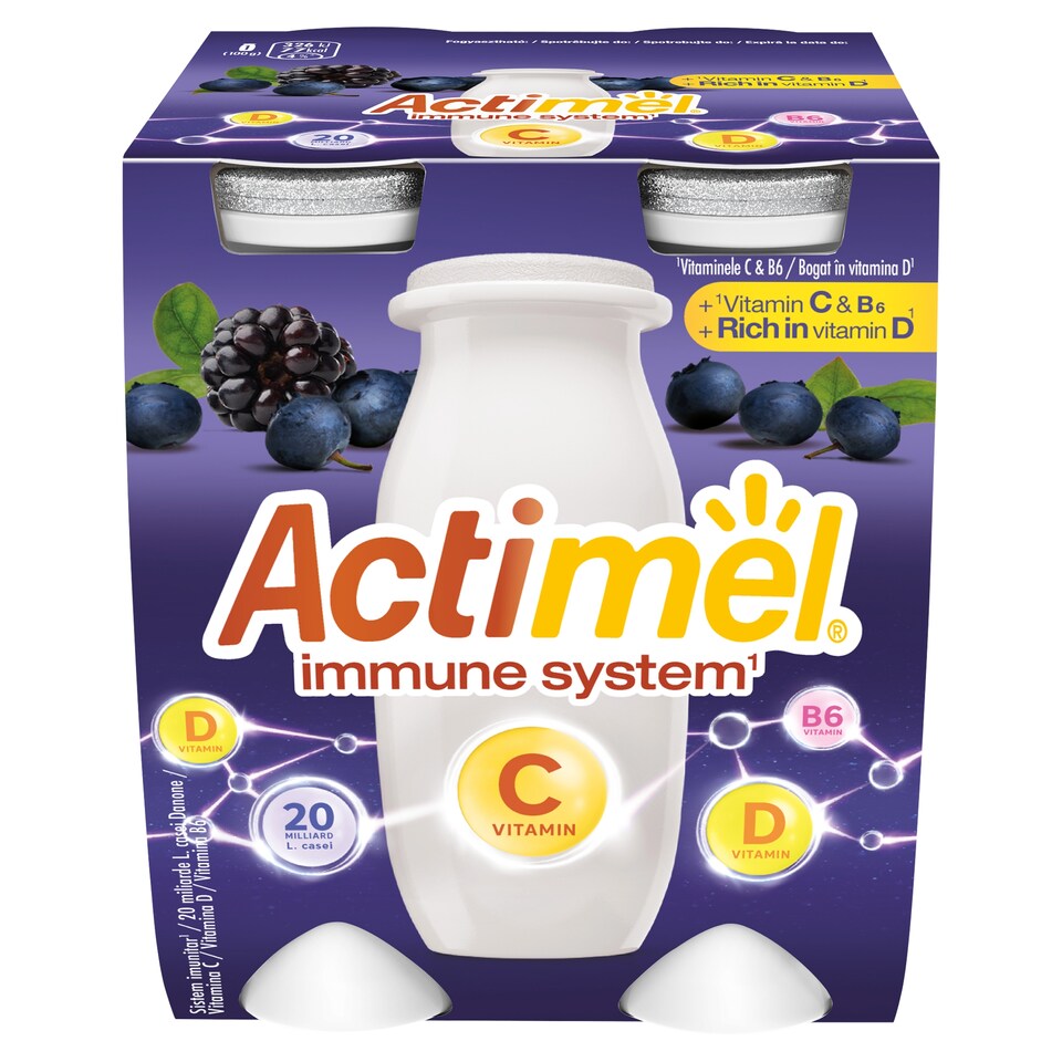 Obrázek 1 pro produkt Actimel probiotický jogurtový nápoj s vitamínem C 4 x 100g (400g)