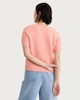 image 3 of F&F Knitted Button Up Short Sleeved Cardigan in Peach