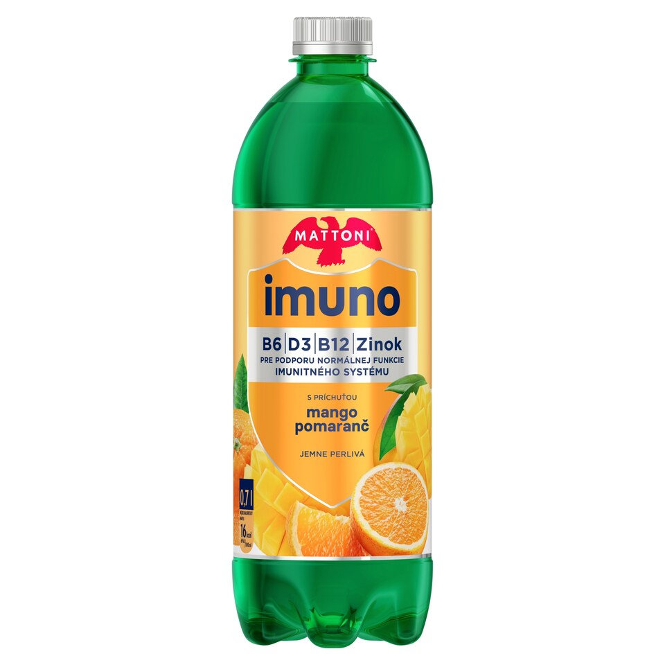 Mattoni Imuno s príchuťou mango pomaranč jemne perlivá 0,7 l