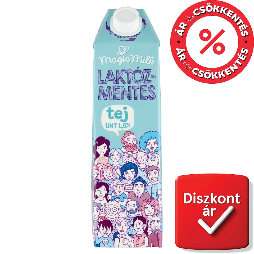Magic Milk laktózmentes UHT zsírszegény tej 1,5% 1 l  1. kép