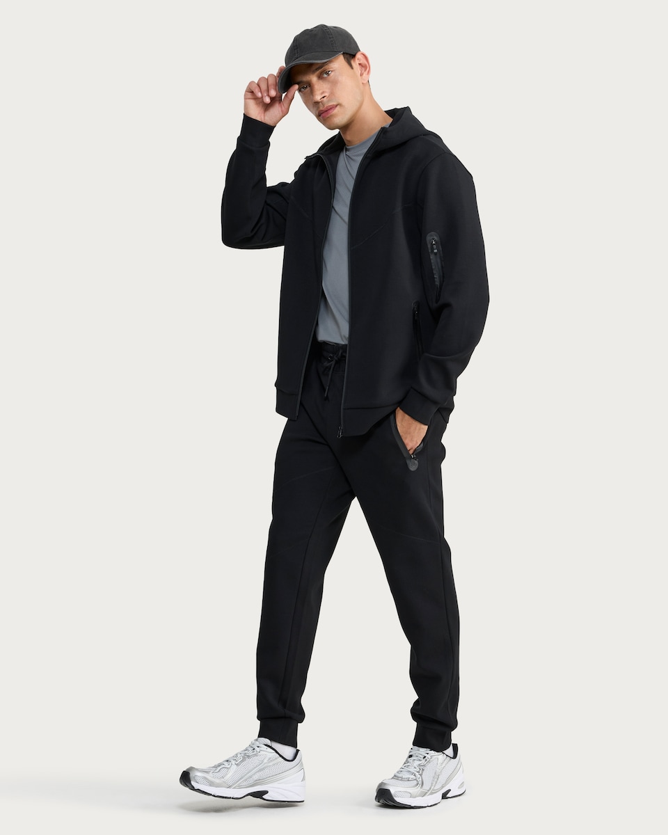 image 1 of 9 Peaks Cotton Blend Cuffed Joggers in Black