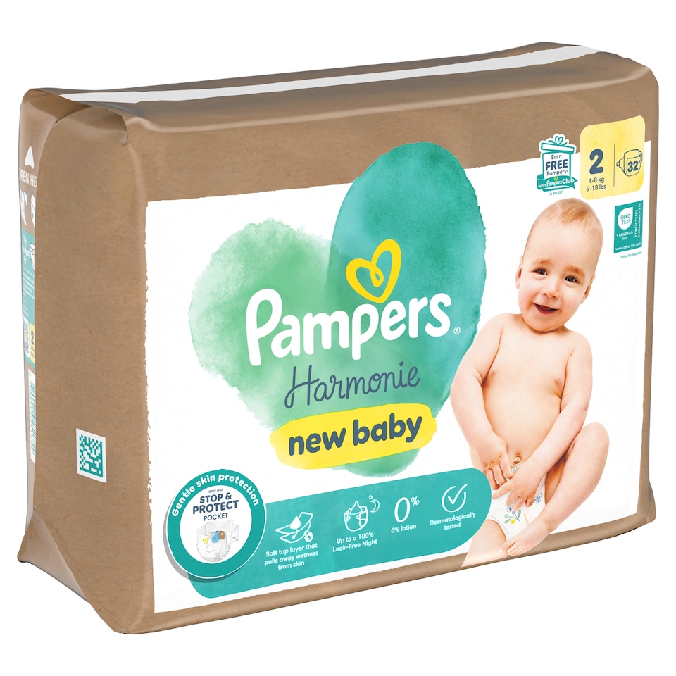 Pampers Harmonie Pelenka, Méret: 2, 32 Pelenka, 4kg-8kg 1. kép