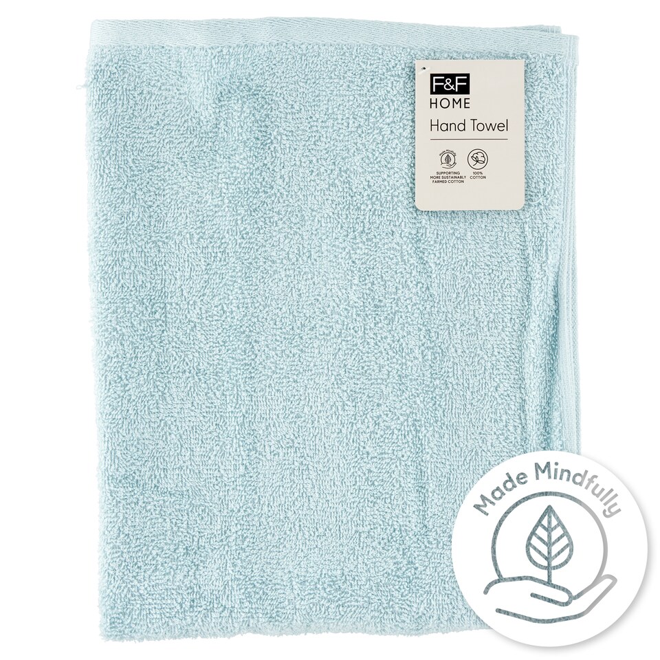 F&F Home Pale Blue Hand Towel 50 cm x 90 cm