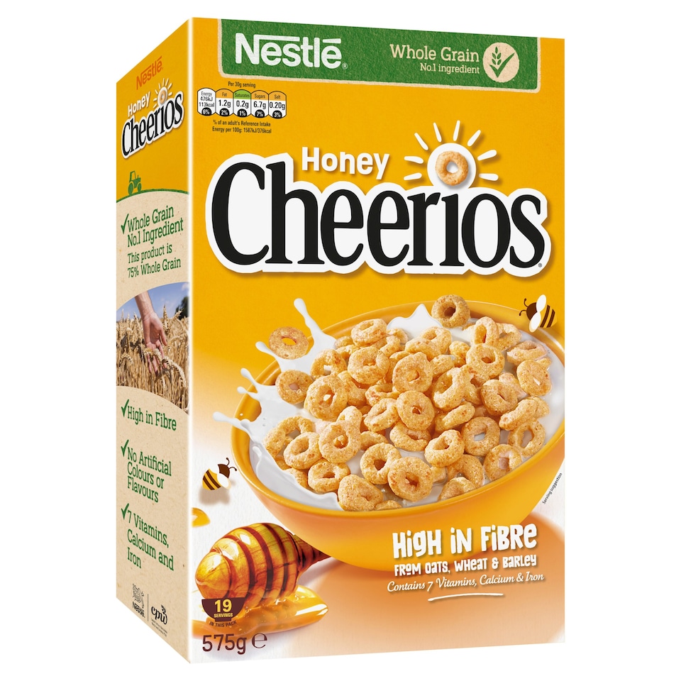 image 1 of Nestlé Cheerios Honey Cereal 575g