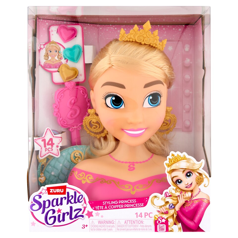 Zuru Sparkle Girlz Hercegnő fodrászfej