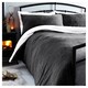 image 1 of Silent Night Grey White Teddy Duvet Set Double