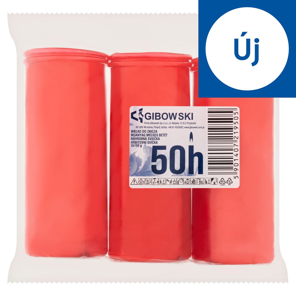 Gibowski műanyag mécses betét 3 x 150 g