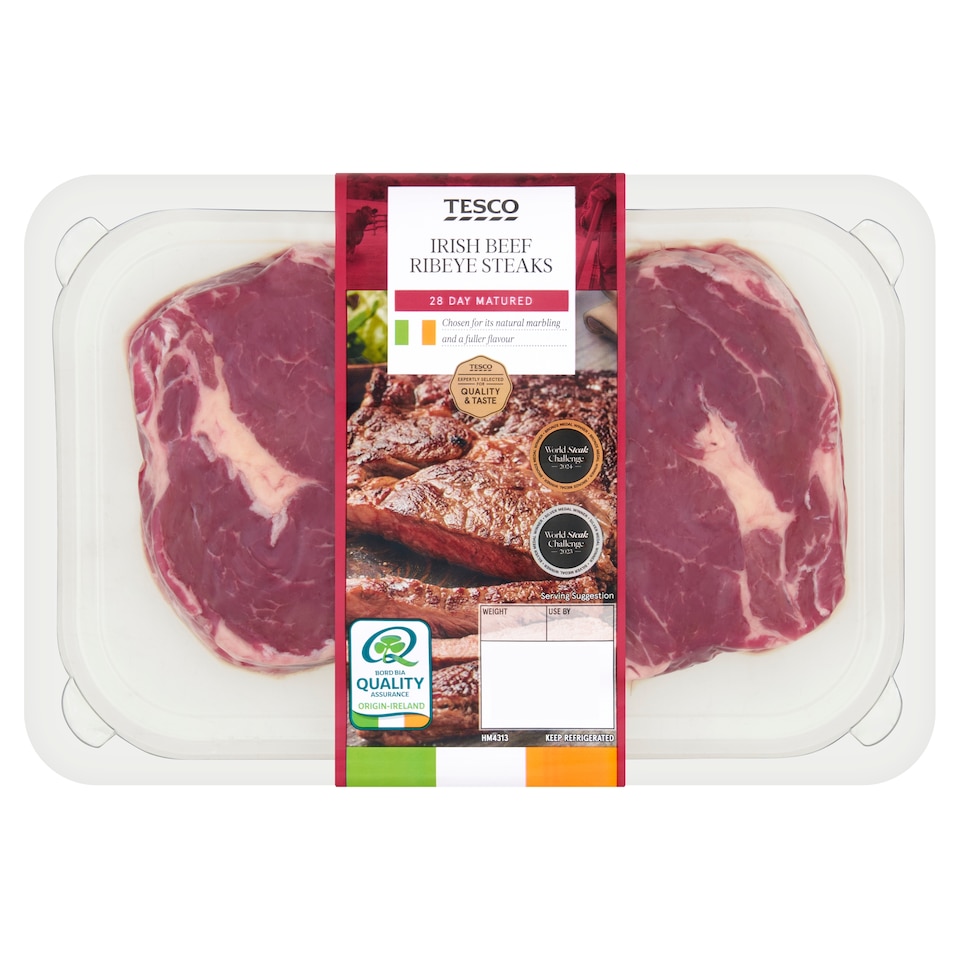 Tesco Irish Ribeye Steak 454G