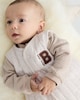 image 2 of F&F Baby 3-Piece Bear Hugs Gilet, Top and Cuffed Joggers Set in Neutral