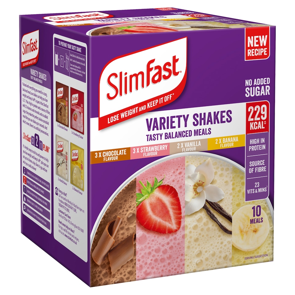 image 1 of SlimFast Meal Replacement Shake Powder Sachets - Variety Pack 10s 368g
