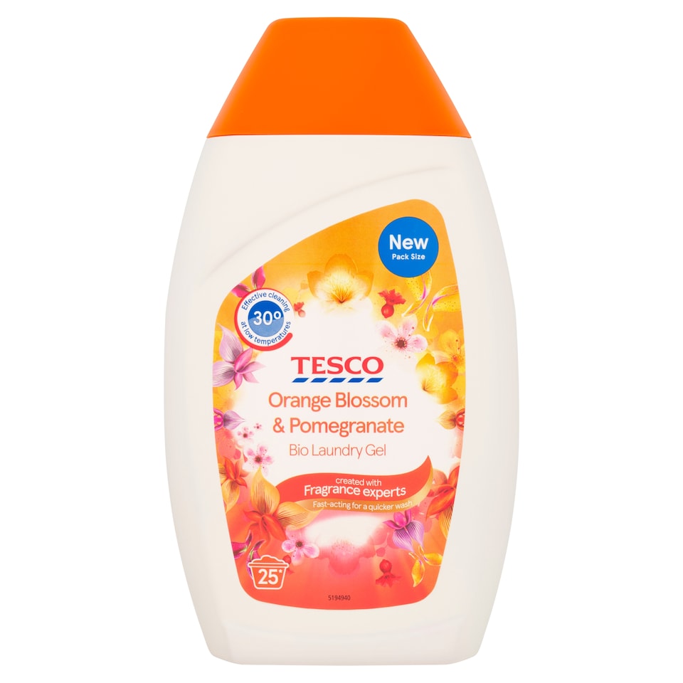 Tesco Orange Blossom & Pomegranate Bio Laundry Gel 25 Washes 750ML