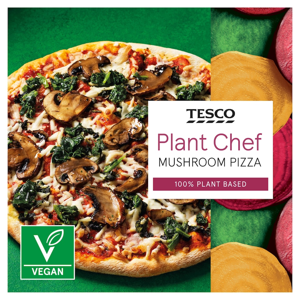 Tesco Plant Chef Mushroom Pizza 289G