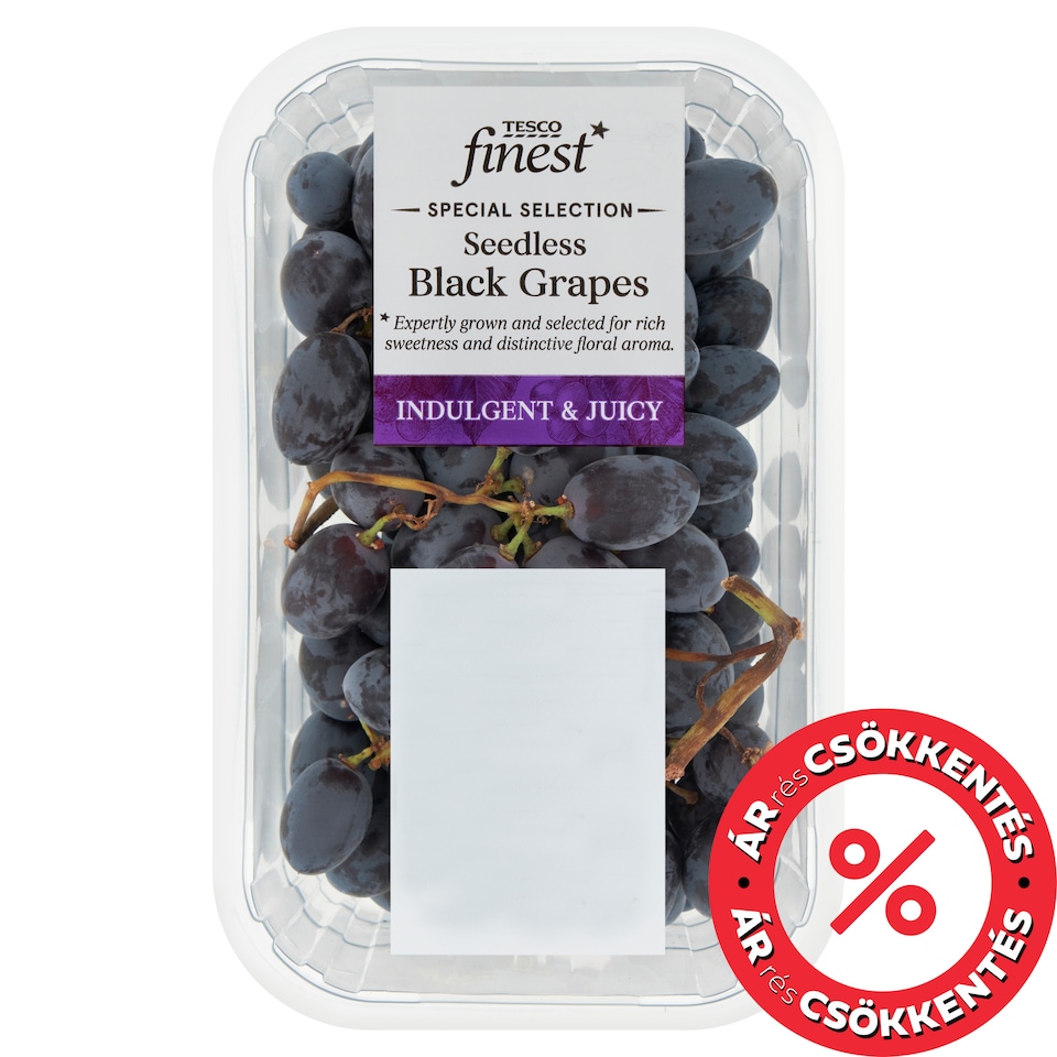 Tesco Finest magszegény fekete csemegeszőlő 400 g