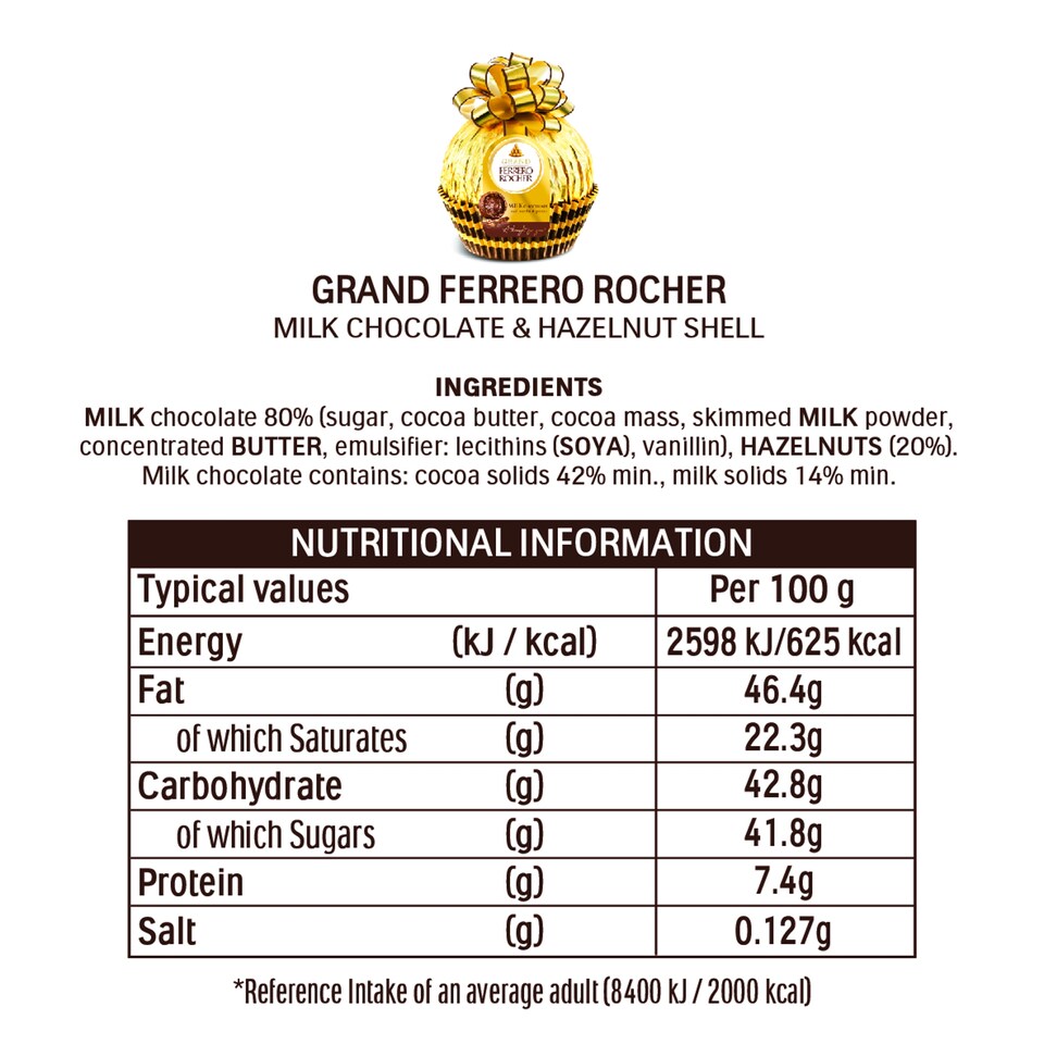 image 1 of Ferrero Rocher Grand Milk Chocolate Gift 125G