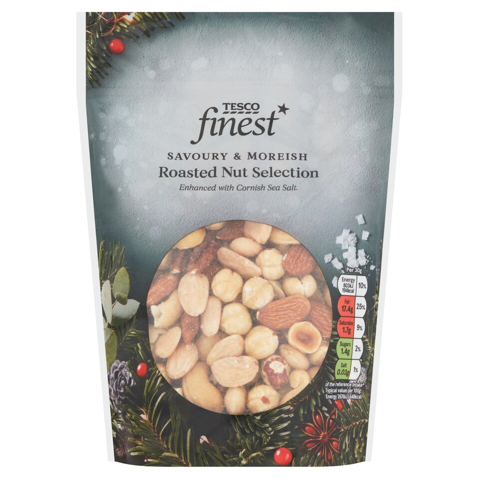 Tesco Finest Roasted Nut Selection With Sea Salt225g
