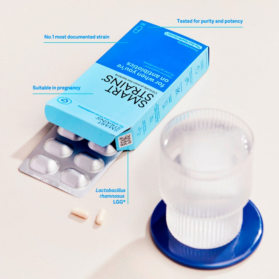 image 1 of SMART STRAINS probiotics for when you're on antibiotics & travelling - 20 Capsules