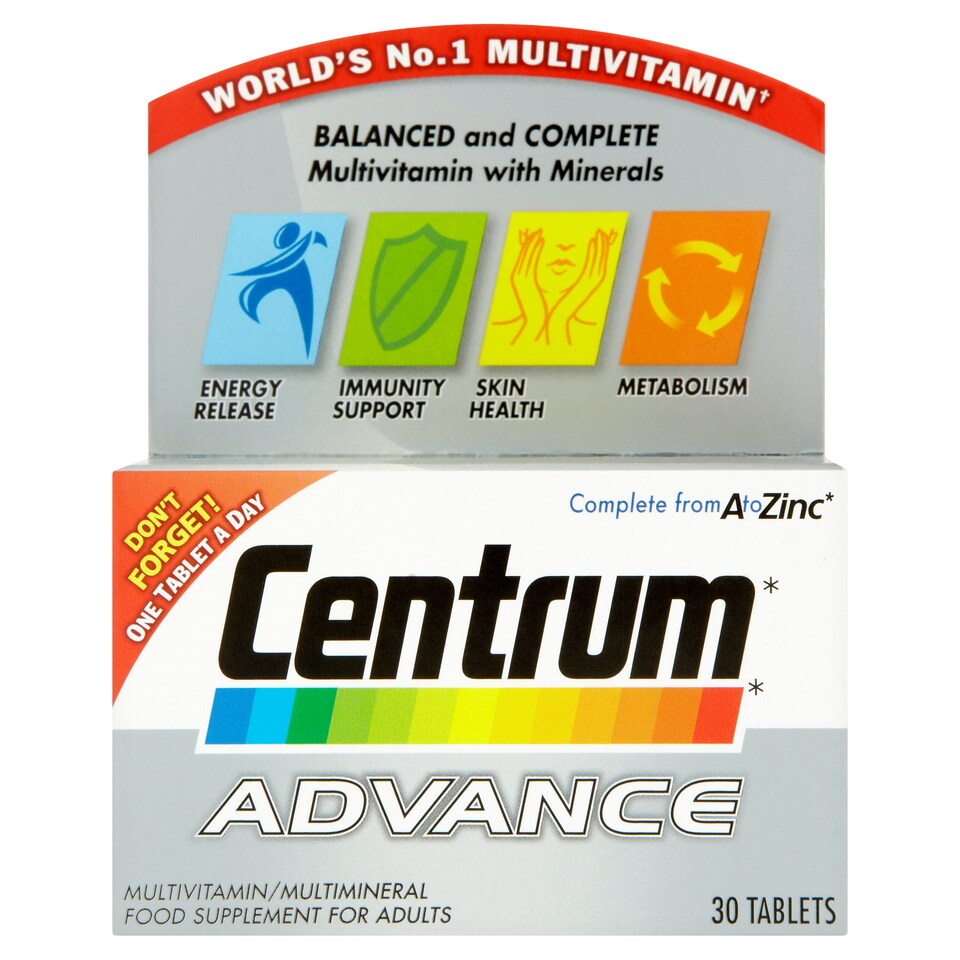 Centrum Advance Multivitamins & Minerals Tablets 30s