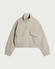 image 5 of F&F Funnel Neck Zip Up Jacket in Neutral