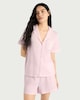 image 2 of F&F Pure Cotton Revere Short Pyjama Set in Pink