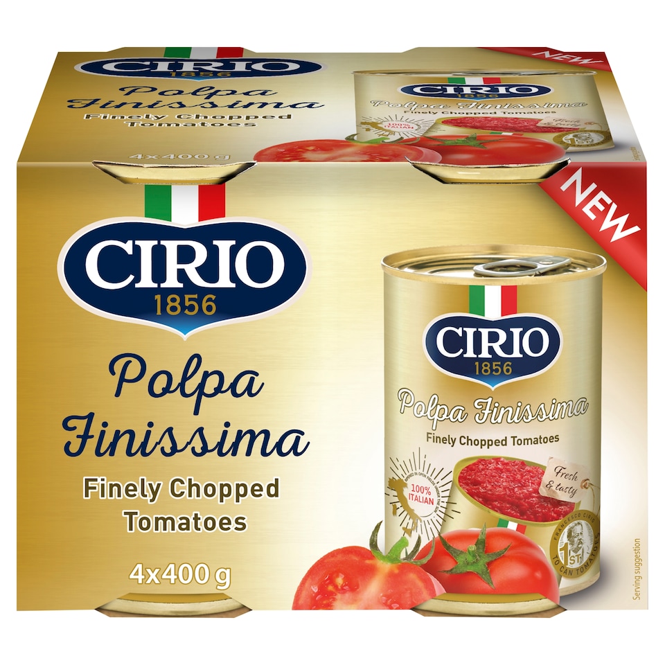 image 1 of Cirio Polpa Finissima Finely Chopped Tomatoes 4 x 400g