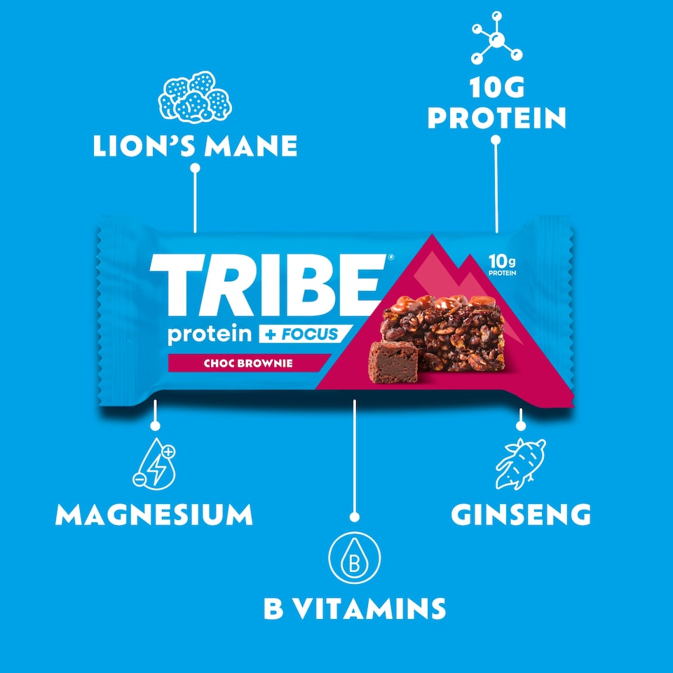 image 1 of TRIBE Energy & Focus Choc Brownie 60g