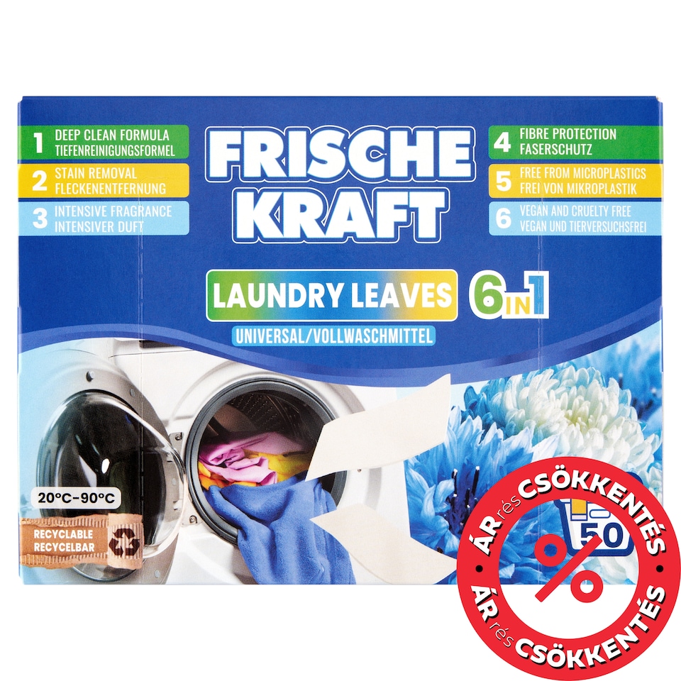 Frische Kraft 6 in 1 teljes mosóser mosólapok 50 mosás 200 g