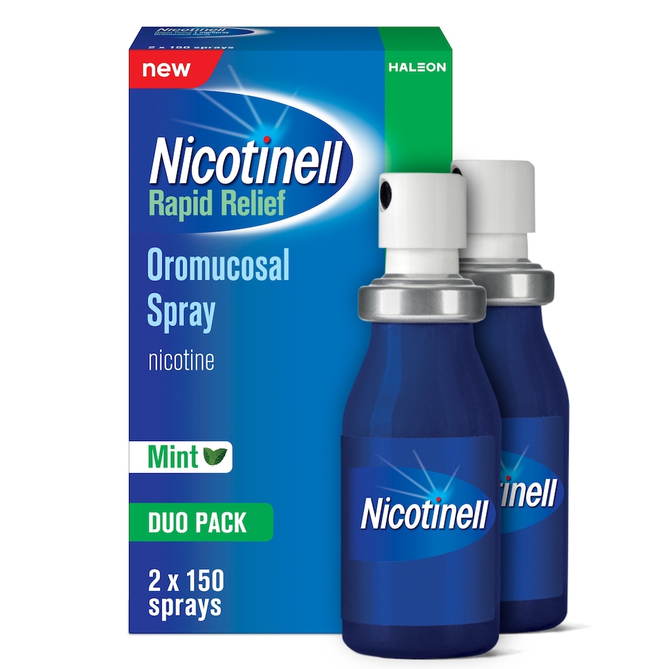 image 1 of Nicotinell Oral Nicotine Spray Mint 1mg 2 x 13.2ml