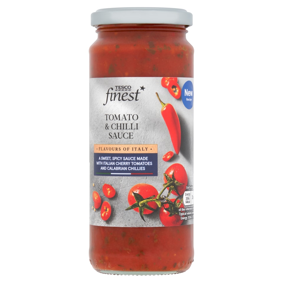 Tesco Finest Tomato & Chilli Pasta Sauce 340G