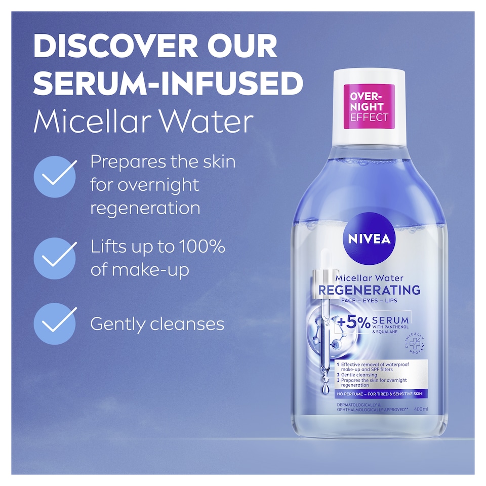 image 1 of NIVEA Regenerating Serum Infused Micellar Water 400ml