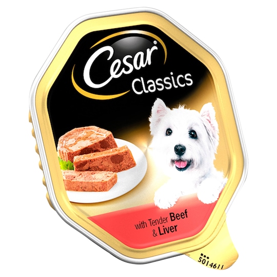 Cesar Tray Classics Beef & Liver 150g Tesco Groceries