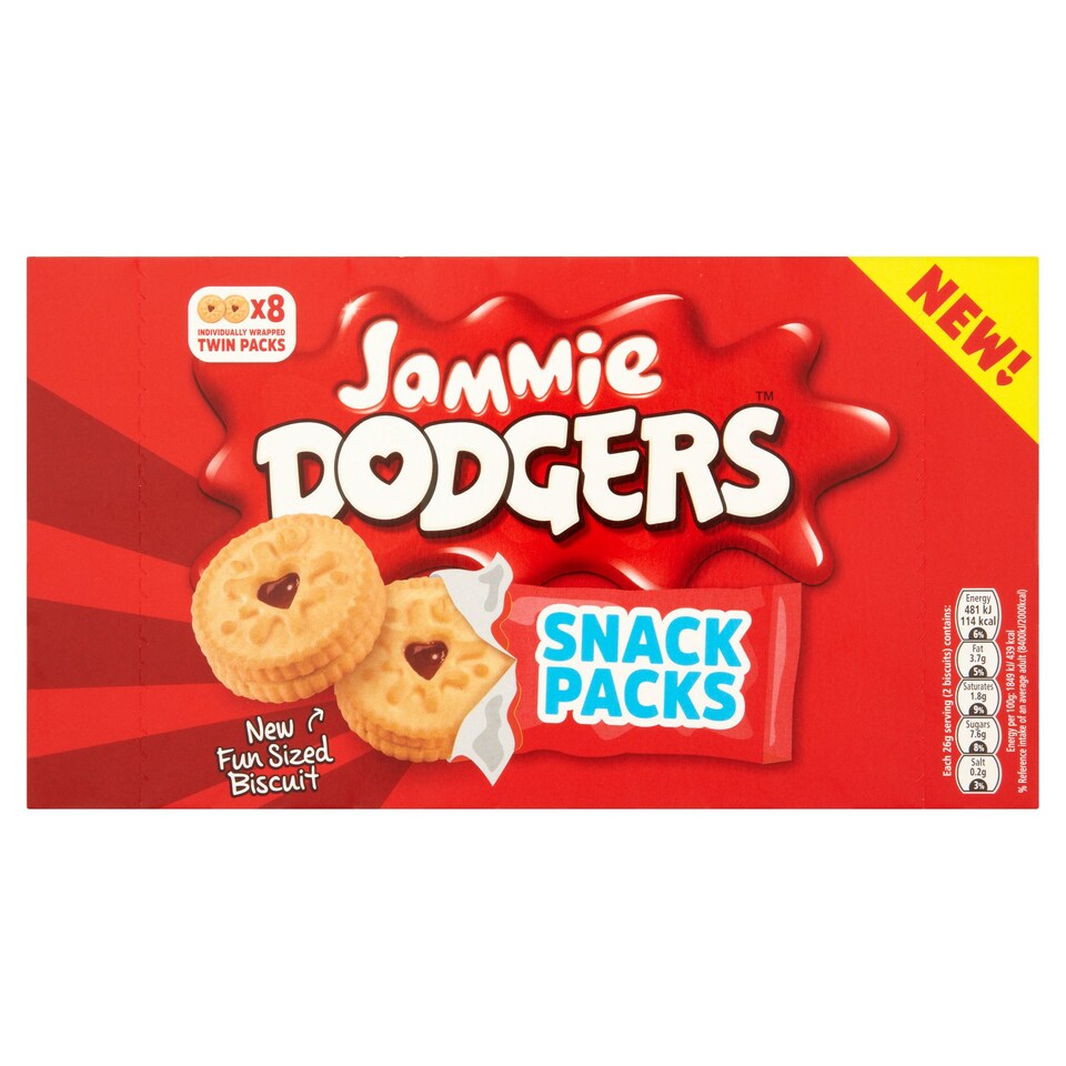 image 1 of Jammie Dodgers Portion Pack Raspberry 280G